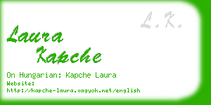 laura kapche business card